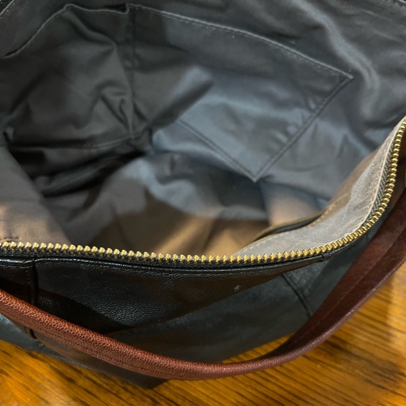 Fossil black and white Hobo leather bag - Picture 3 of 5